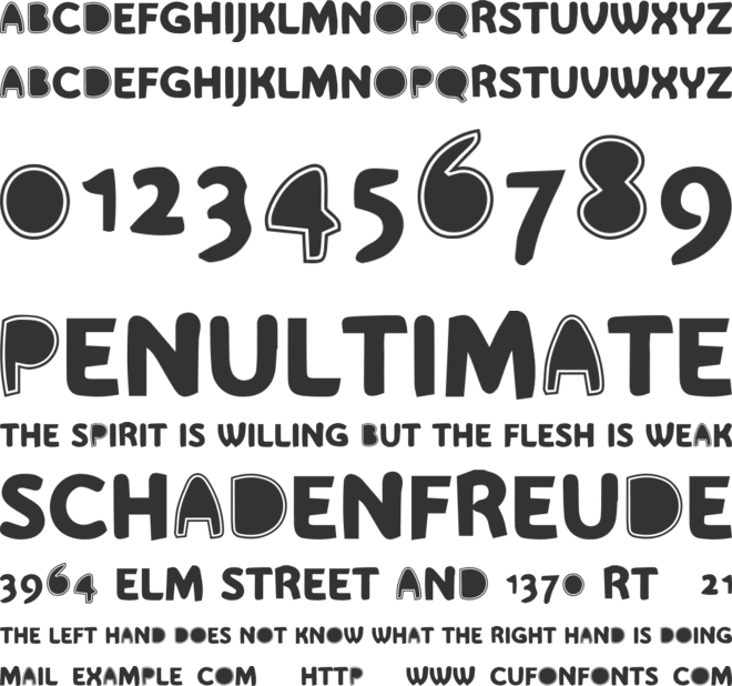 Cut The Paper font preview