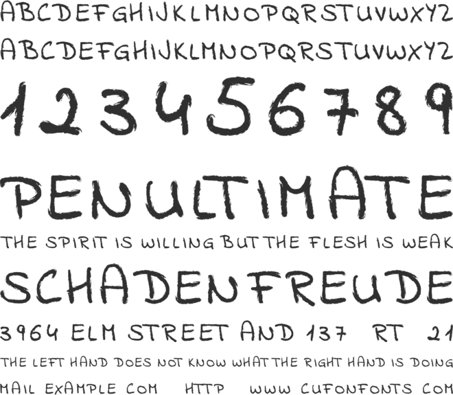 October Scary font preview