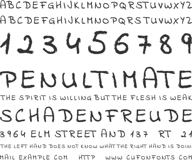 October Scary font preview