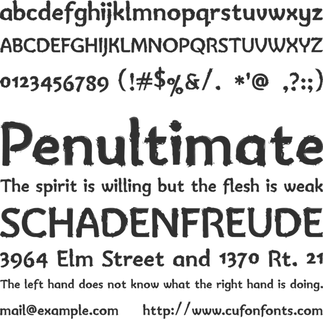 Love Nature font preview
