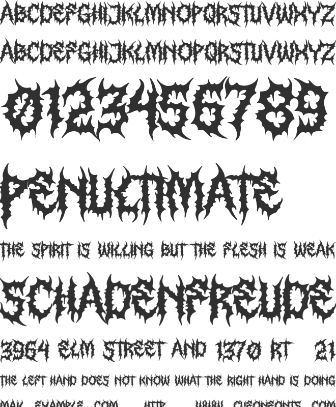 Crucial Noise font preview