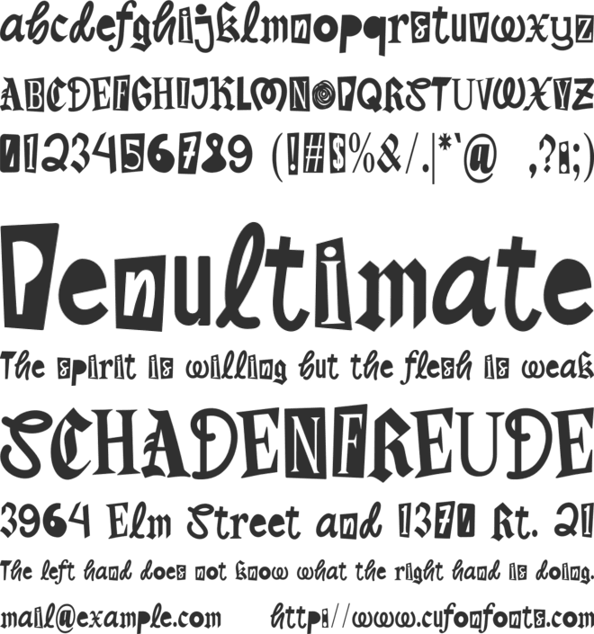 Sound Distortion font preview