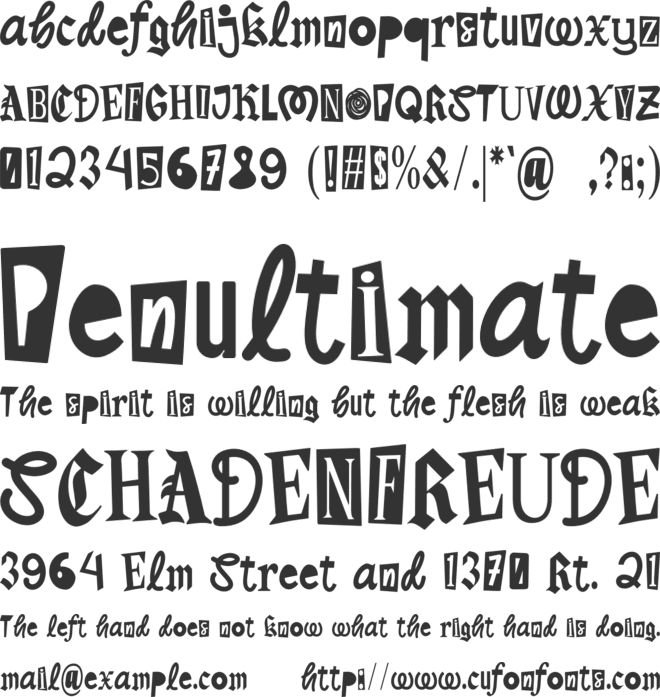 Sound Distortion font preview