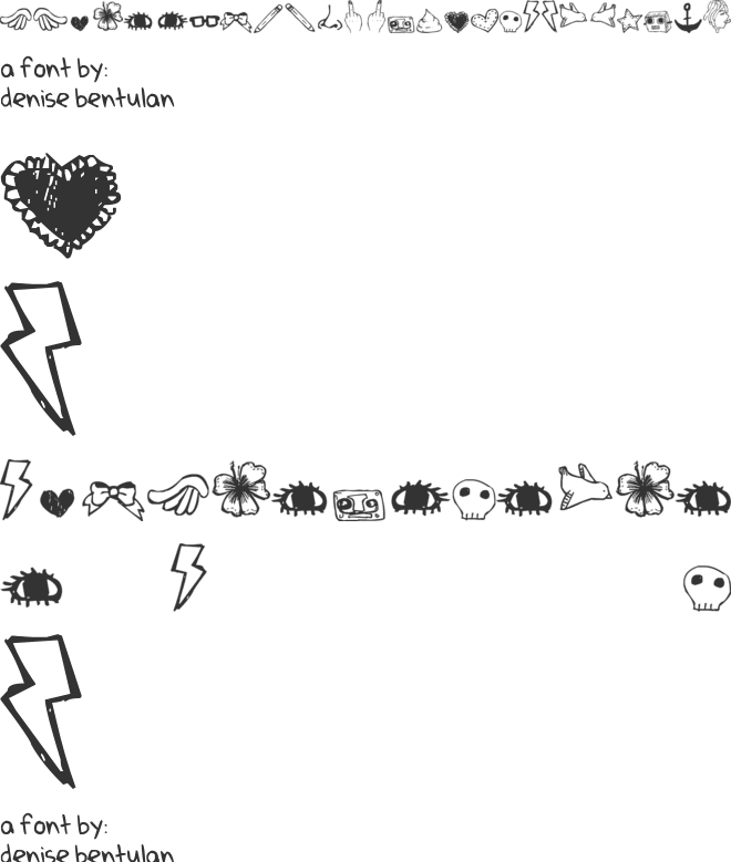 Denne Pretty Shit font preview