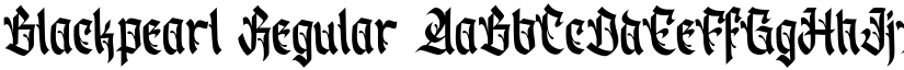 Blackpearl Regular font