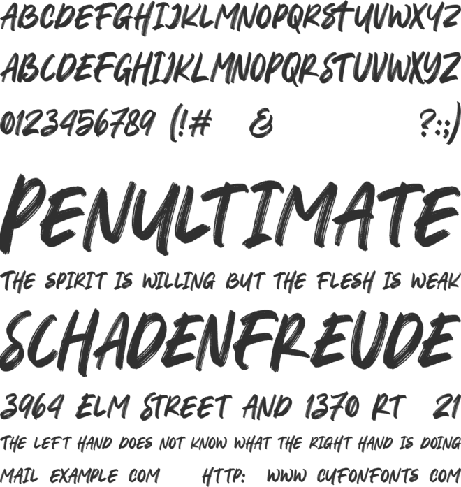Forester font preview