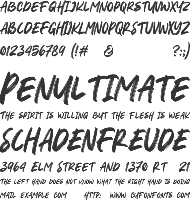 Forester font preview