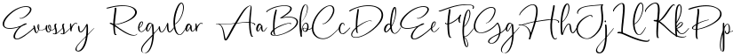 Evossry Regular font