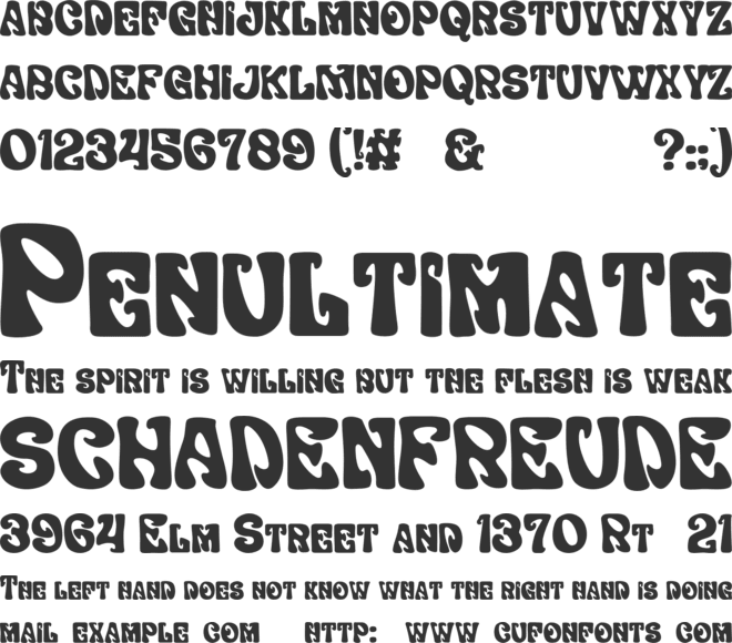 Vantage font preview