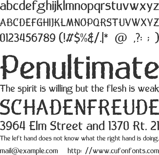 Noganas font preview