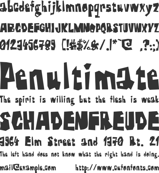 Farckenzlabb font preview