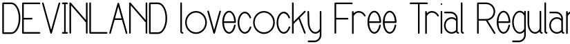 DEVINLAND lovecocky Free Trial Regular font