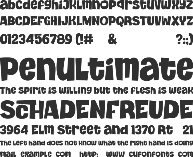Punchline font preview