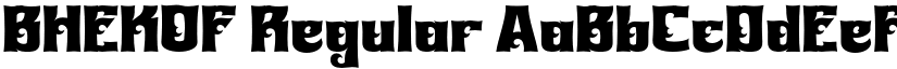 BHEKOF Regular font
