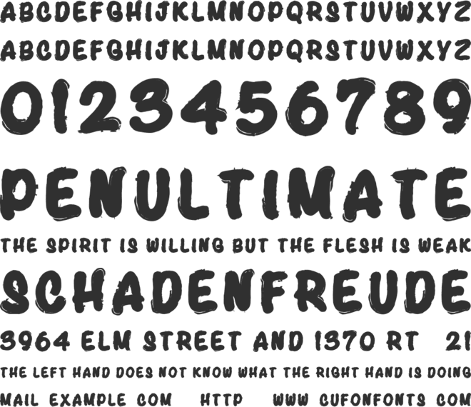 Drip October font preview