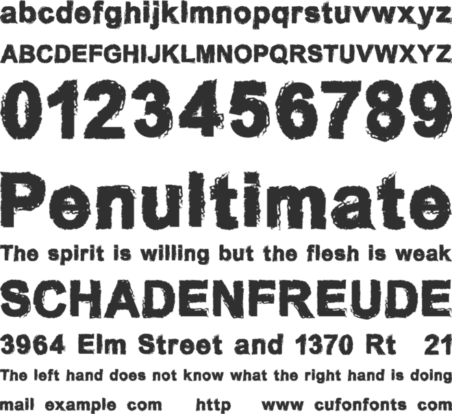 Dirty Marker font preview