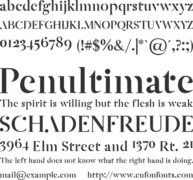 Orlande font preview