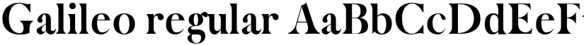 Galileo regular font