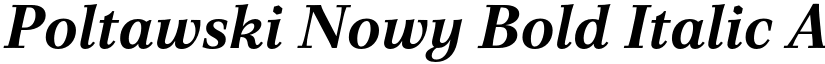 Poltawski Nowy Bold Italic font