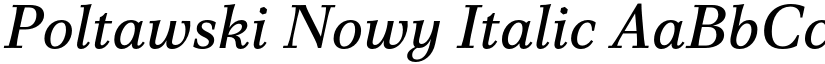 Poltawski Nowy Italic font