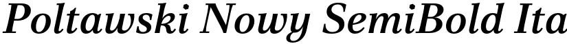Poltawski Nowy SemiBold Italic font