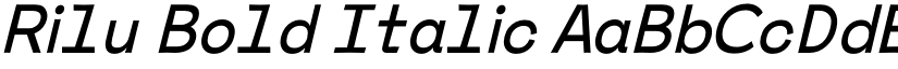 Rilu Bold Italic font