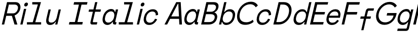 Rilu Italic font