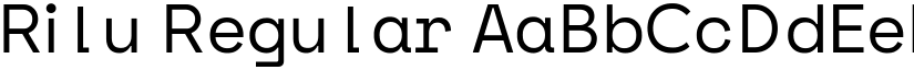 Rilu Regular font