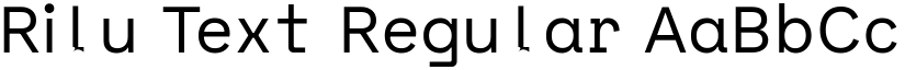 Rilu Text Regular font