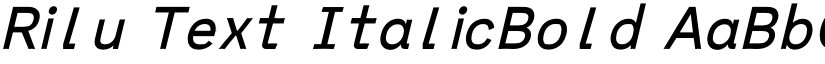 Rilu Text ItalicBold font