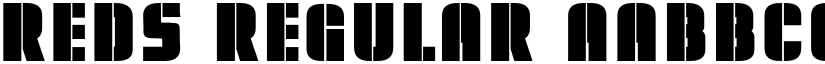 REDS Regular font