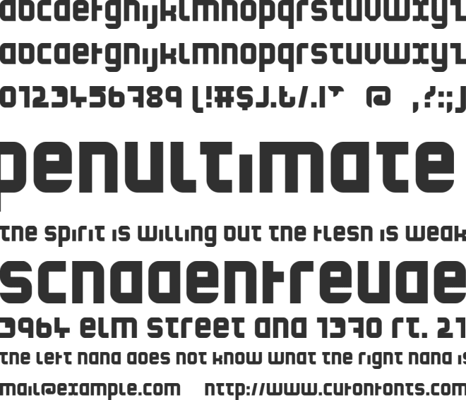 Minimal Performance font preview