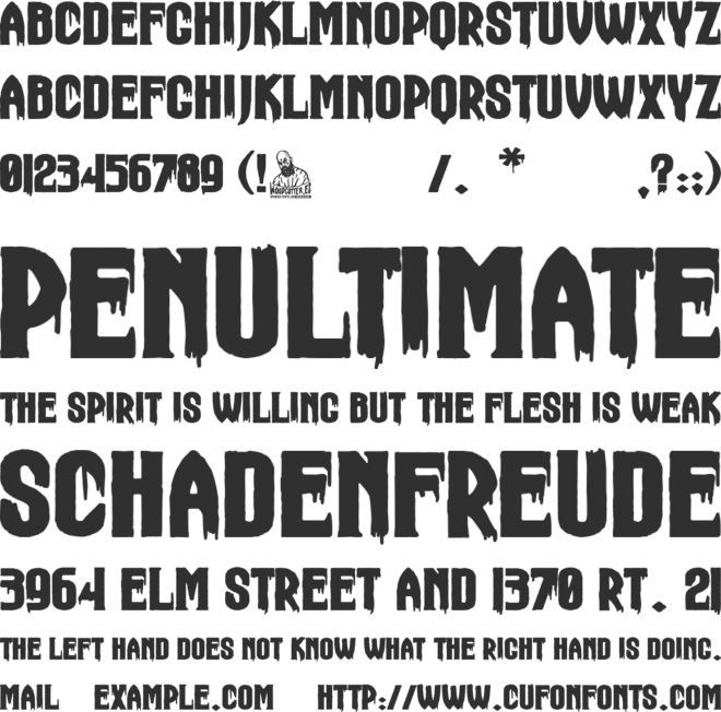 Dracul Hotel font preview