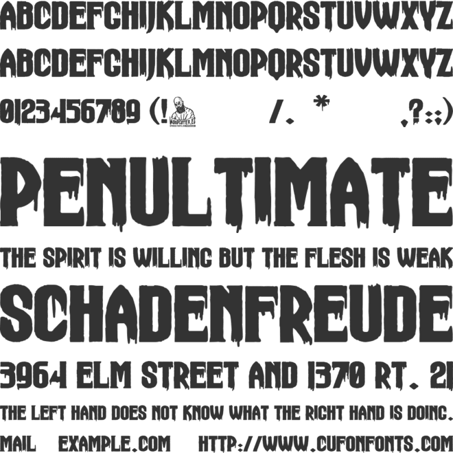 Dracul Hotel font preview