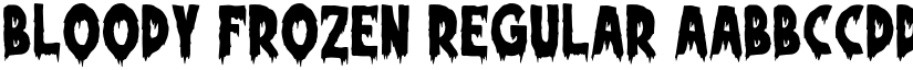Bloody Frozen Regular font