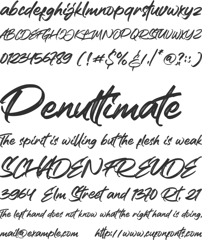 Realistic Theory font preview