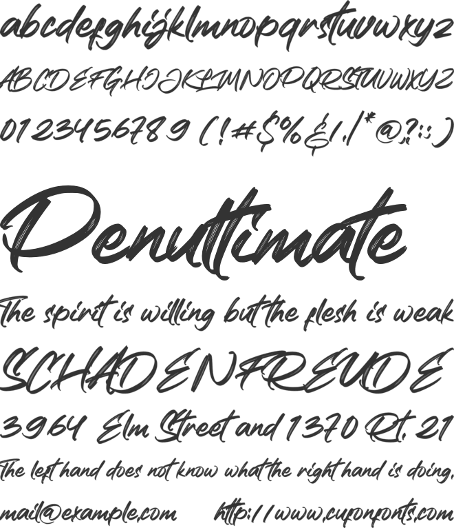 Realistic Theory font preview