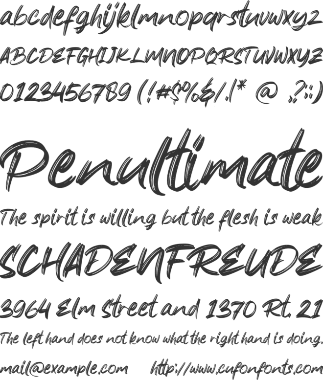 The Brother Hoops font preview