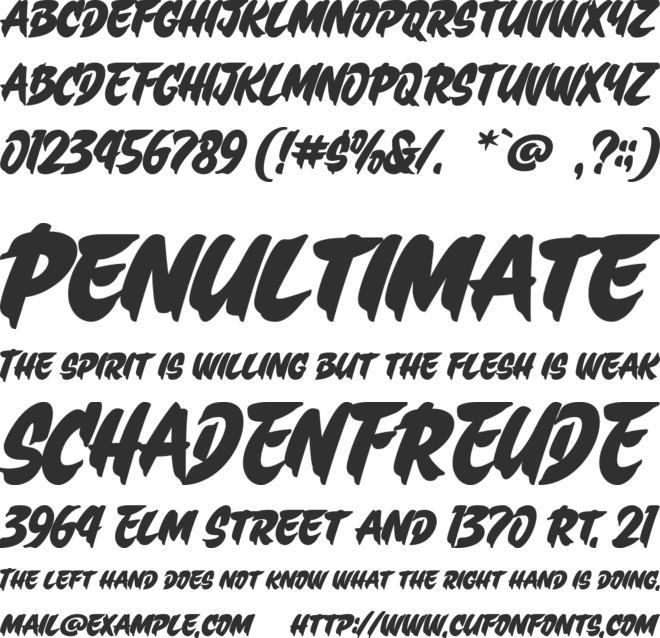 Brenza font preview
