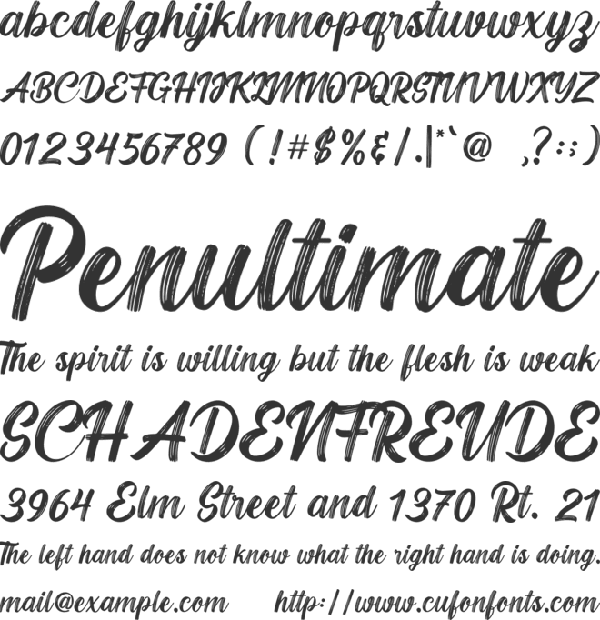 Blackout font preview