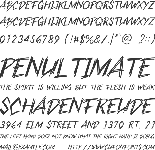 KILLERS font preview