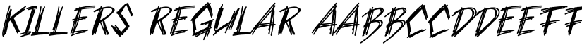 KILLERS Regular font