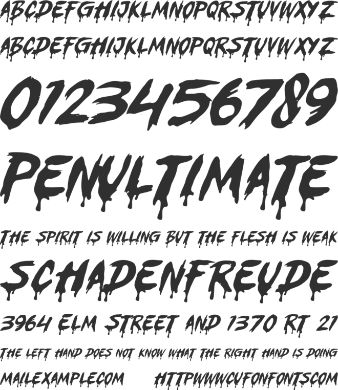 Ghost ShamZ font preview
