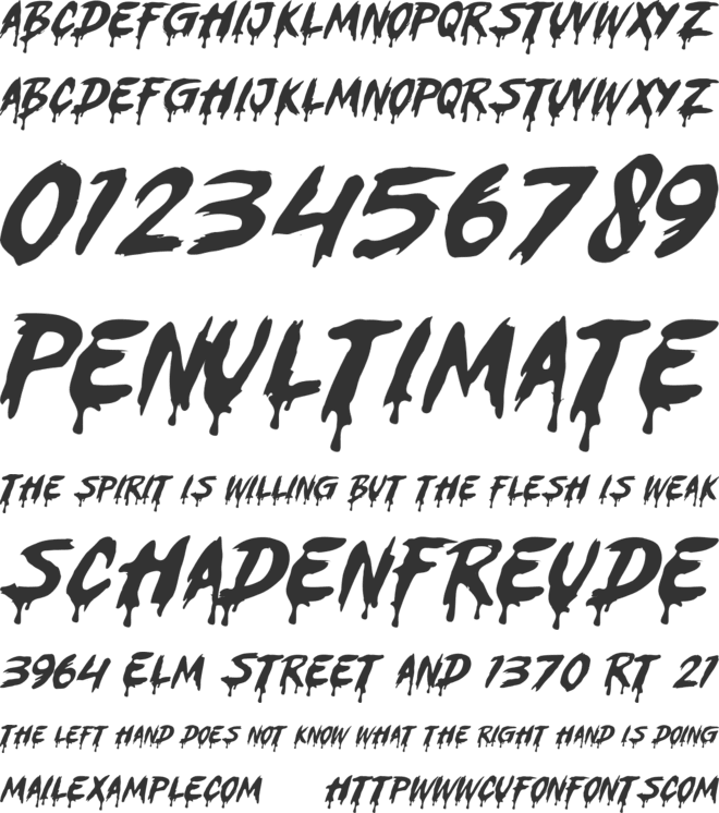 Ghost ShamZ font preview