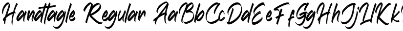 Handtagle font download