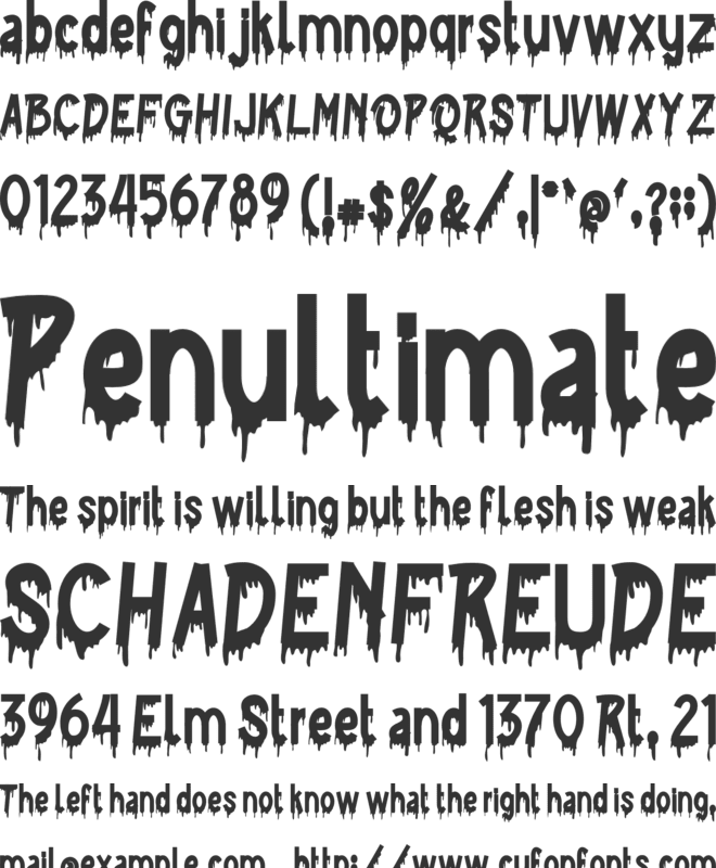 Holy Blood font preview