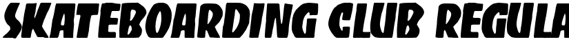 Skateboarding Club Regular font