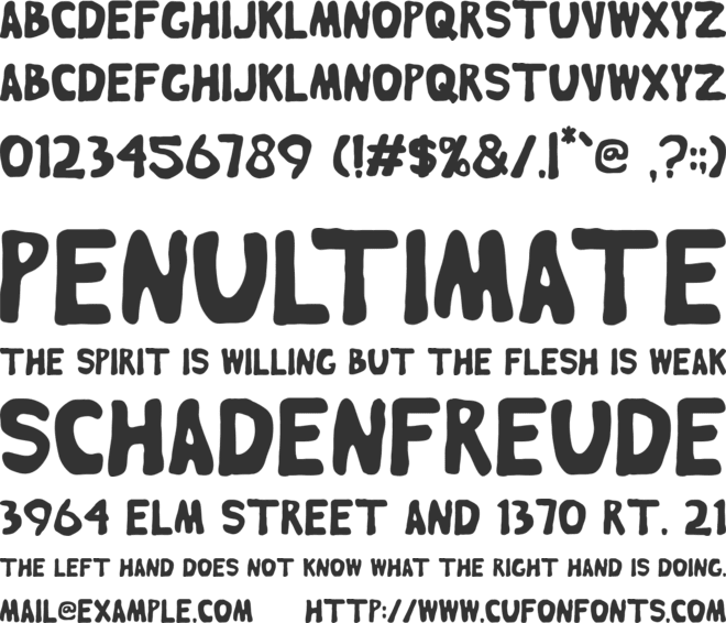 Brain Melt font preview