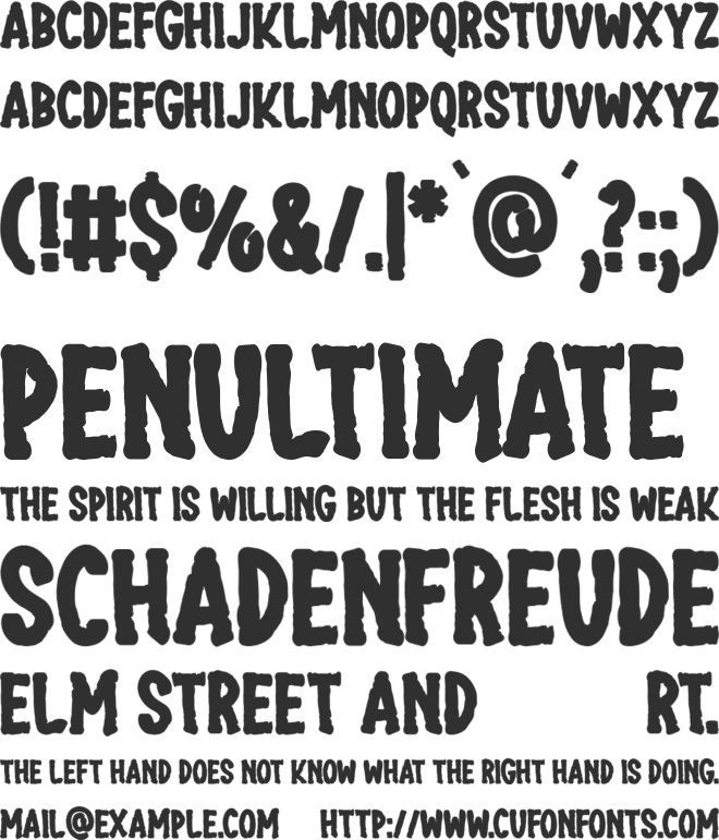 Dreary Home font preview
