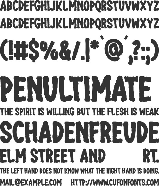 Dreary Home font preview